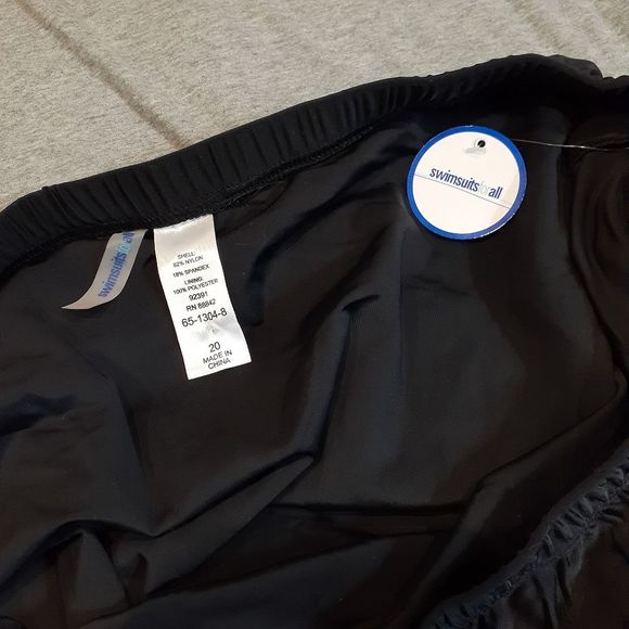 Swimsuits For All Plus Size Black Swim Skirt 20 - Picture 2 of 7